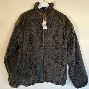 orSlow Unisex Fleece Boa Jacket, Army Green, Large